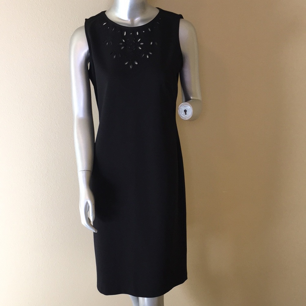 CALVIN KLEIN | Eyelet-Trim Sheath Dress